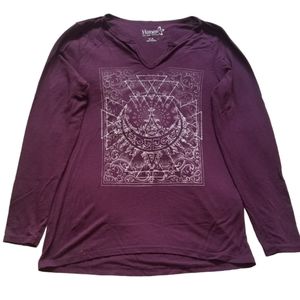 Hanes Light-weighted Purple Graphic-Tee